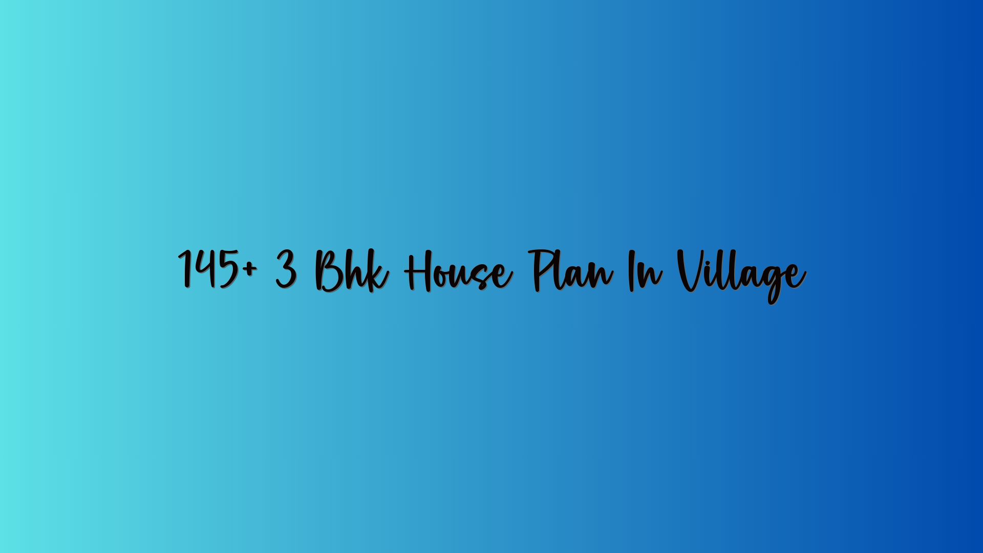 145+ 3 Bhk House Plan In Village