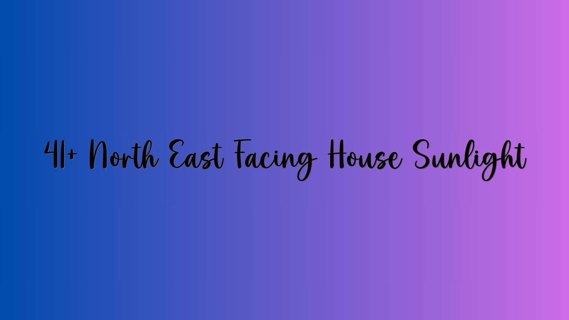 41+ North East Facing House Sunlight