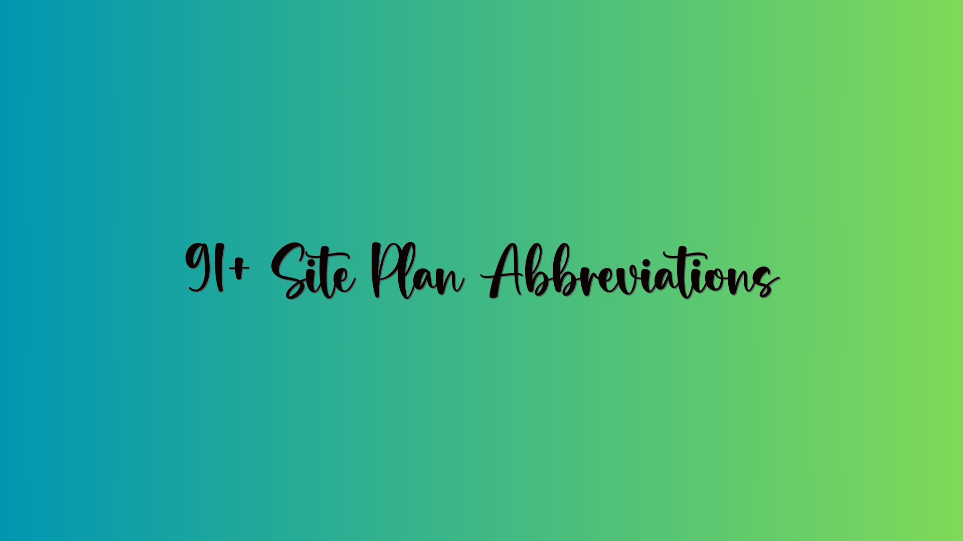 91+ Site Plan Abbreviations