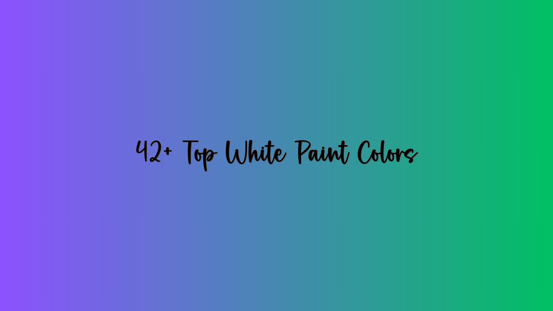 42+ Top White Paint Colors